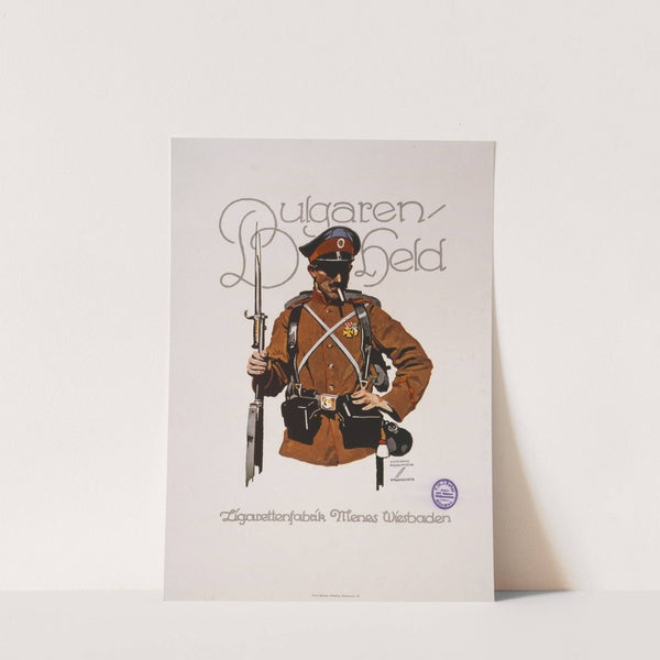 Bulgaren-Held; Zigarettenfabrik Menes, Wiesbaden (1915) by Ludwig Hohlwein