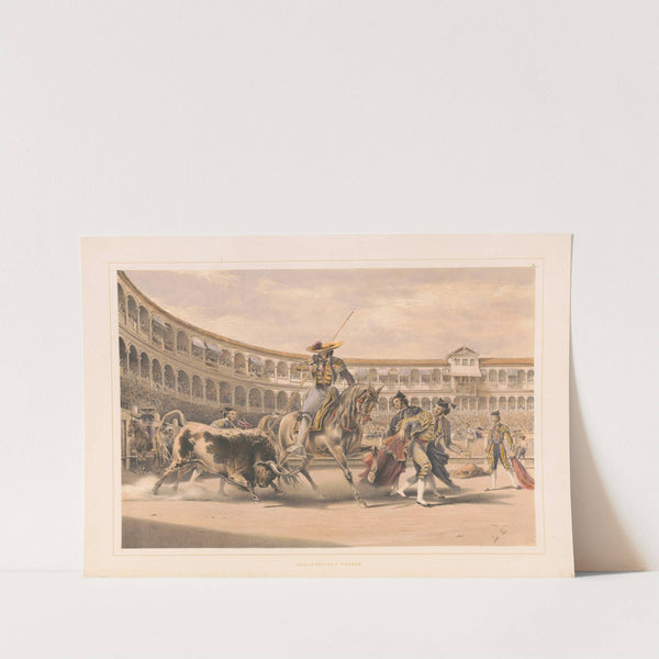 Bull charging a picador (1860-1870) by William Henry Lake Price