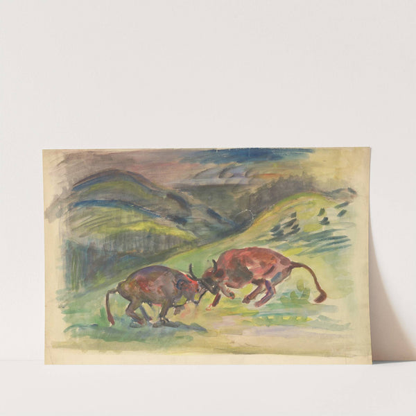 Bull Fight by Arnold Peter Weisz-Kubínčan