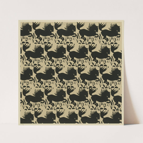 Buntpapier (Pferde) (1902 - 1906) by Maria von Uchatius
