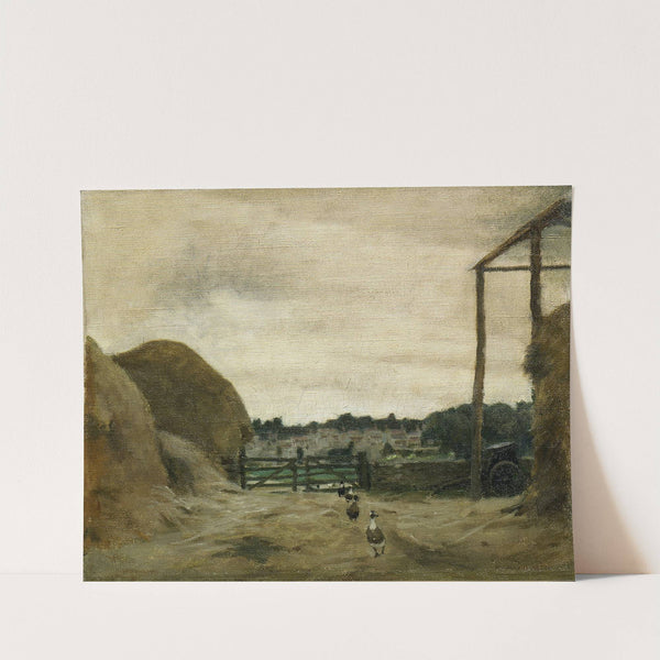 Burford from West Hall Hill, farmyard by Norman Garstin