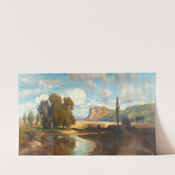 Burg Devín (Theben) an der Donau by Anton Hlavacek