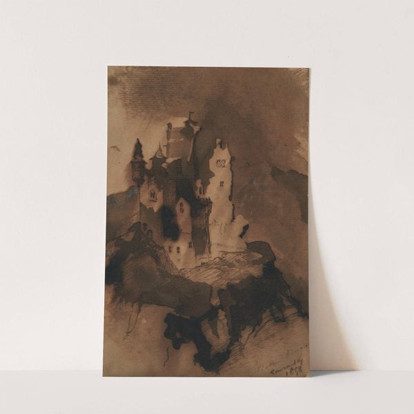 Burg en ruines (1858) by Victor Hugo
