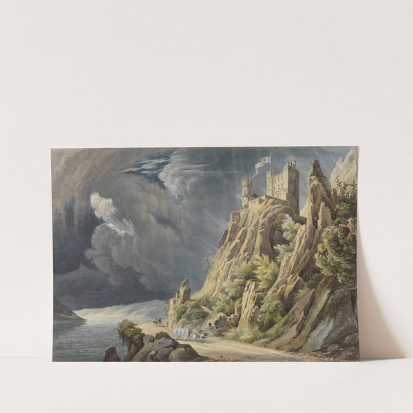 Burg Rheinstein bei Gewitter by Carl Ludwig Frommel