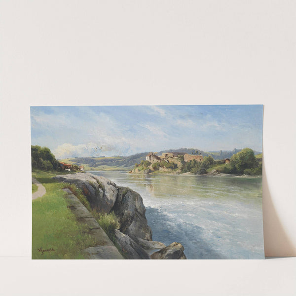 Burgruine am Flußufer by Carl Franz Emanuel Haunold