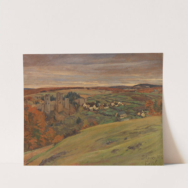 Burgruine Schönecken in der Eifel (1907) by Fritz Von Wille