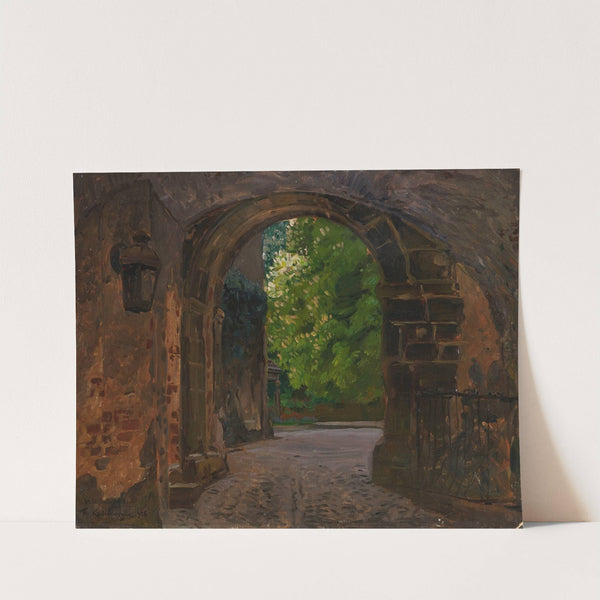 Burgtor (Eingang zu Schloß Wiesenburg in der Mark) by Friedrich Kallmorgen