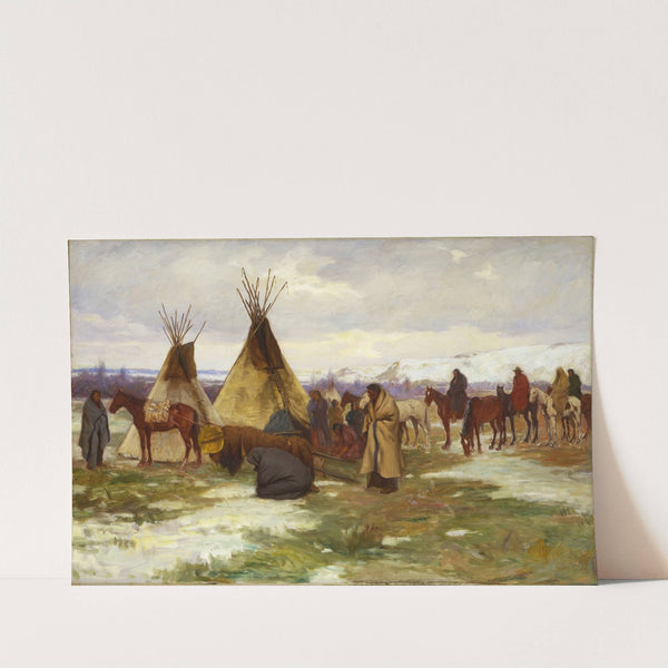 Burial Cortege of a Crow Chief (circa 1905) by Joseph Henry Sharp