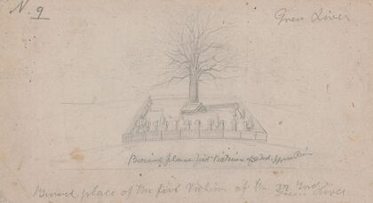 Burial place of the first victims of the 32nd Indiana, Green River