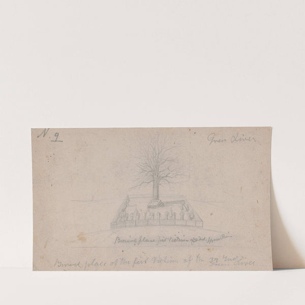 Burial place of the first victims of the 32nd Indiana, Green River (1862) by Adolph Metzner