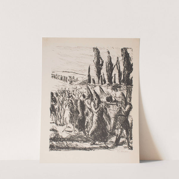 Burial, Plate 1 from the series ‘The Return of Eurydice, Three Cantos’ (1909) by Max Beckmann