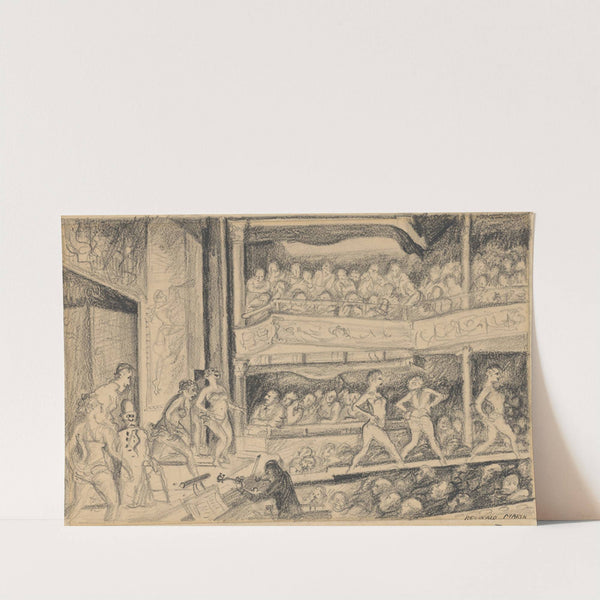 Burlesque performance at the Olympic Theatre by Reginald Marsh