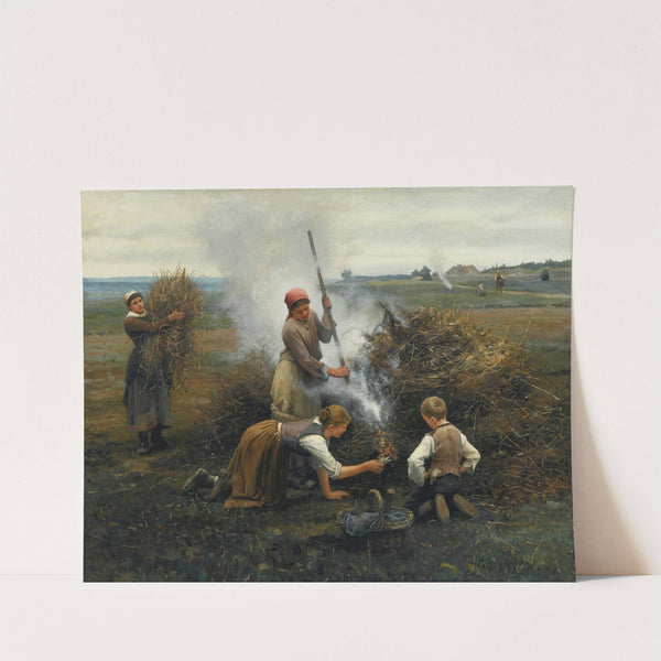 Burning Brush (1884) by Daniel Ridgway Knight