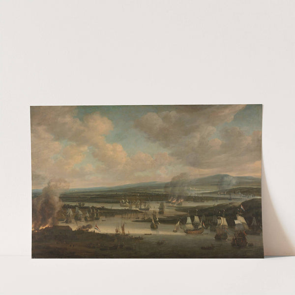 Burning of the English Fleet near Chatham (19-24 June 1667) by Willem Schellinks