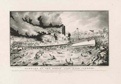 Burning of the Henry Clay near Yonkers; while on her trip from Albany to New York on Wednesday afternoon July 28th 1852