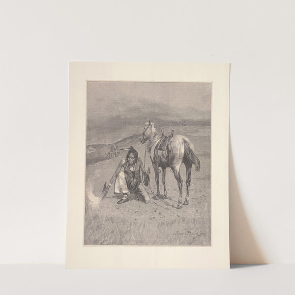 Burning the range (1887) by Frederic Remington