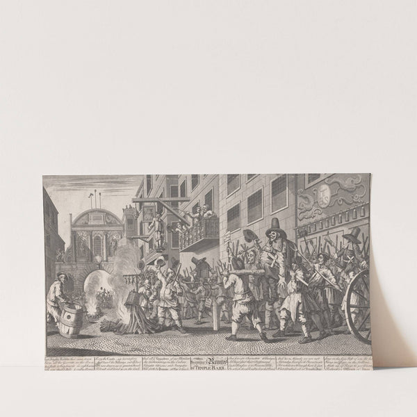 Burning ye Rumps at Temple-Barr (no.11) by William Hogarth