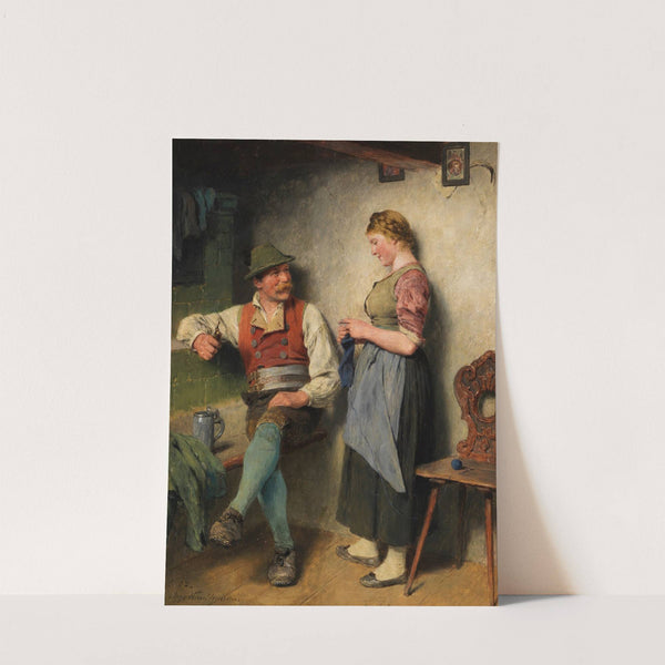 Bursche und Mädl by Hugo Kauffmann