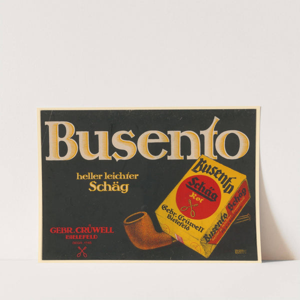 Busento heller leichter Schäg, Gebrüder Crüwell (ca. 1900 - 1914) by Hollerbaum & Schmidt