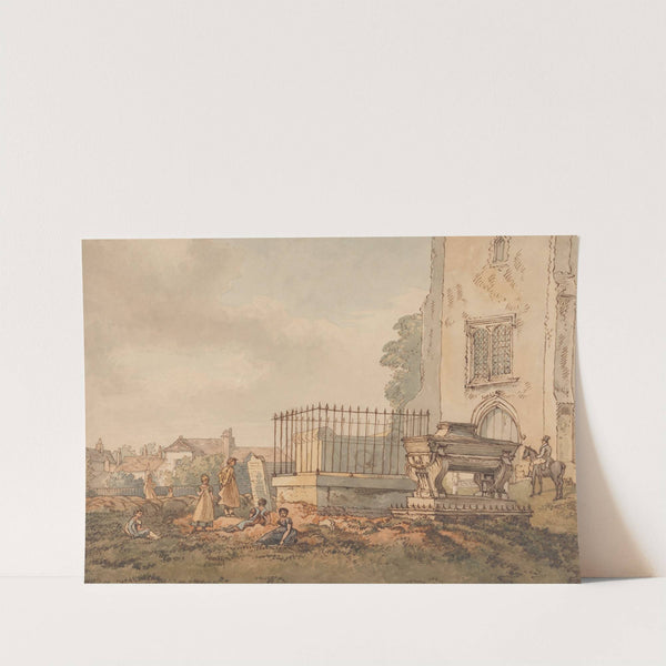 Bushey Churchyard with the Tombs of Edridge, Hearne and H. Monro by William Henry Hunt