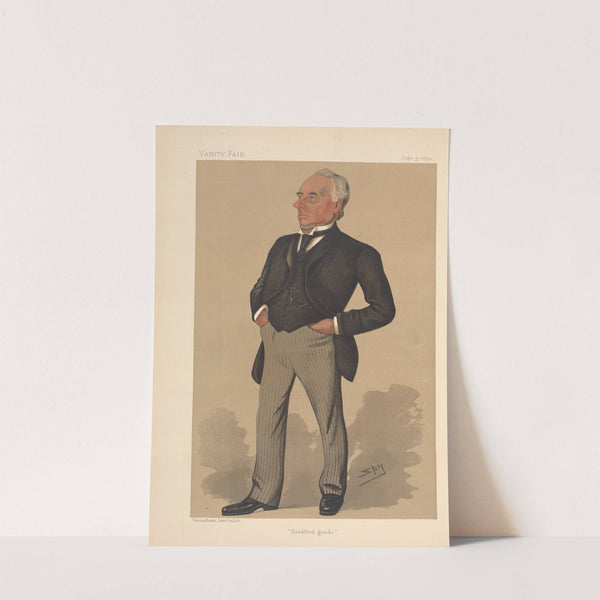 Businessmen and Empire Builders. ‘Bradford goods’. Sir Henry Mitchell, F.P.- 5 July 1890 (1890) by Leslie Matthew Ward