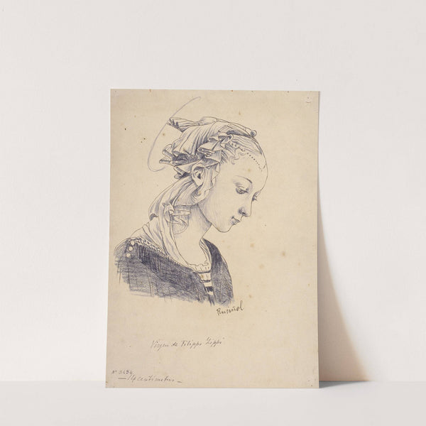 Bust from the 'Madonna with Angels' by Filippo Lippi by Santiago Rusiñol