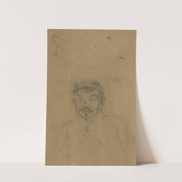 Bust-length portrait of a soldier by Alfred Rudolph Waud