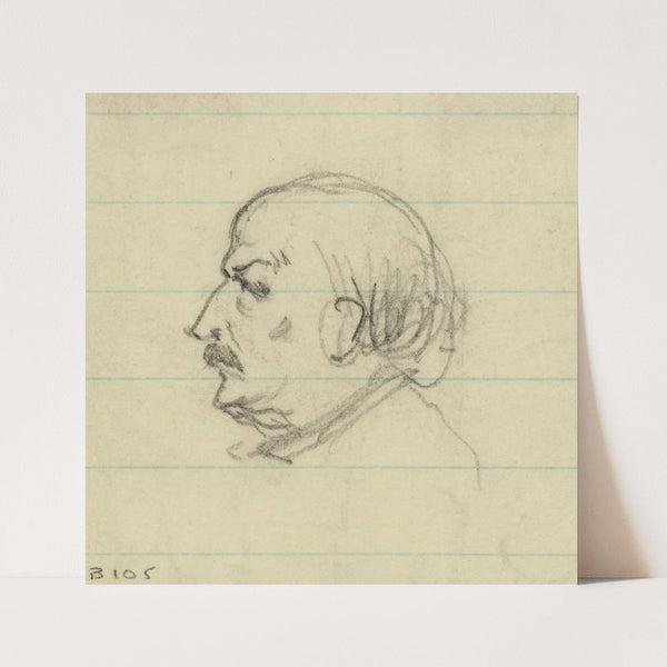 Bust-length profile portrait (1860-1865) by Alfred Rudolph Waud