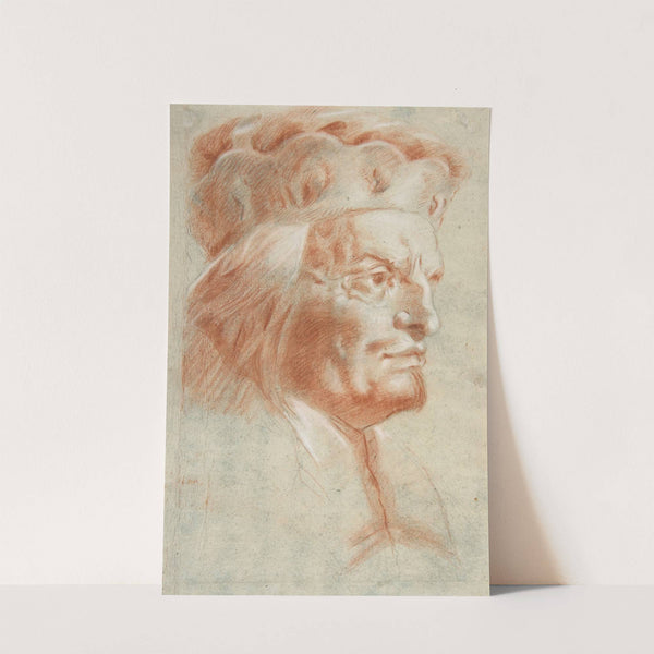 Bust-Length Study of a Man Wearing a Hat in Three-Quarter View (a Frankish Nobleman) (18th century) by Lorenzo Baldissera Tiepolo