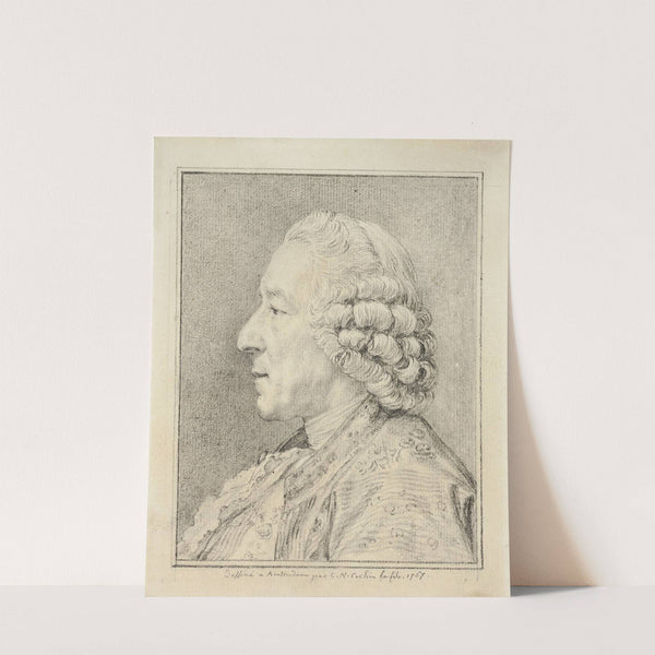 Bust of a Man in Profile to the Left by Charles Nicolas Cochin II