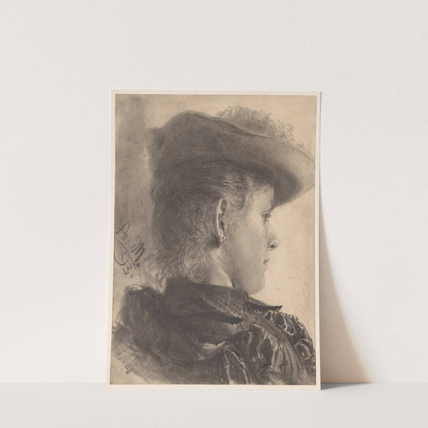 Bust of a Woman, Seen from Behind (1893) by Adolph von Menzel