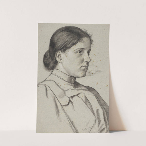 Bust of a Young Woman in Three-Quarter View (1900 - 1915) by Hans Thoma