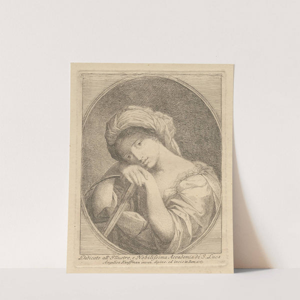 Bust of a Young Woman with Flowers in Her Hair by Angelica Kauffmann