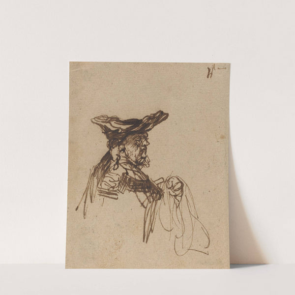 Bust of an Elderly Man in a Flat Cap by Rembrandt van Rijn