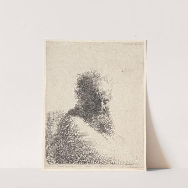 Bust of an Old Bearded Man, Looking Down (1631) by Rembrandt van Rijn