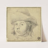Bust of Young Man with Hat by Cornelis Visscher