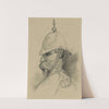 Bust Portrait of soldier with German-style helmet by Alfred Rudolph Waud