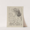Bust portrait of young woman in profile by Albert Sterner