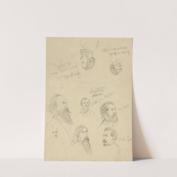 Bust portraits of eight men by Alfred Rudolph Waud