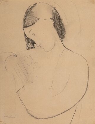 Busta di donna con testa di profile (1916)