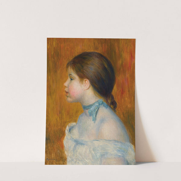 Buste de jeune fille au ruban bleu (1888) by Pierre-Auguste Renoir