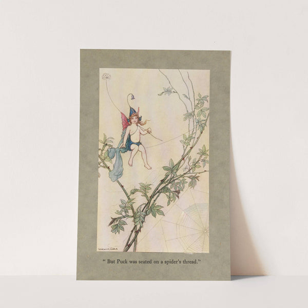 'But Puck was seated on a spider's thread.' by Warwick Goble