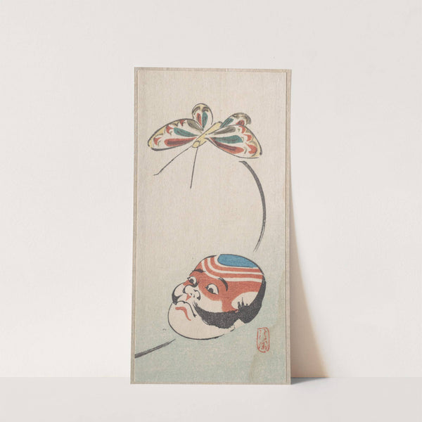 Butterfly and Mask of Yakko (the footman of a samurai) by Ayaoka