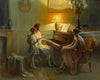 By the piano