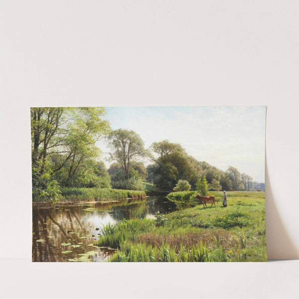 By the river by Peder Mørk Mønsted