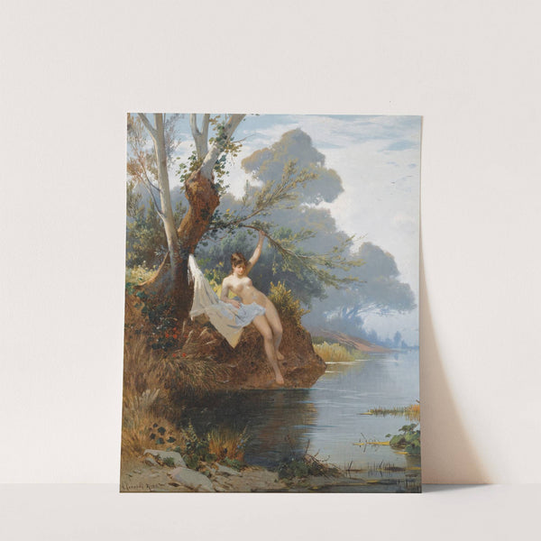 By The Riverbank by Hermann David Salomon Corrodi