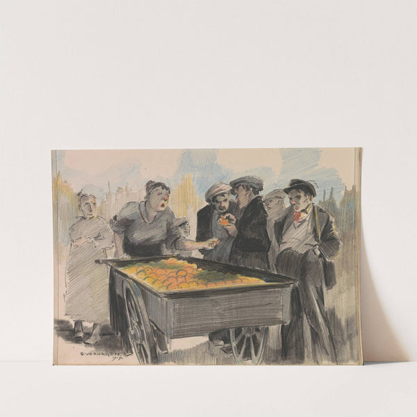 Bystanders at an orange seller (1919) by Otto Verhagen