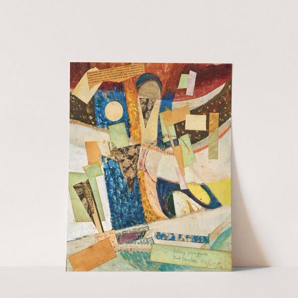 c 71 falling paper pieces by Kurt Schwitters