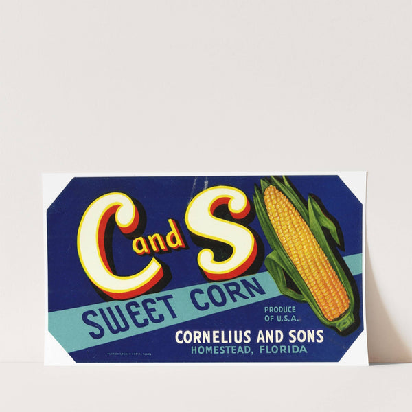 C and S Sweet Corn Label (1930-1950)