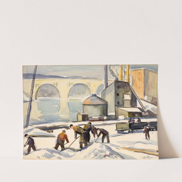 C.W.A. Worker at Key Bridge by Edgar Nye